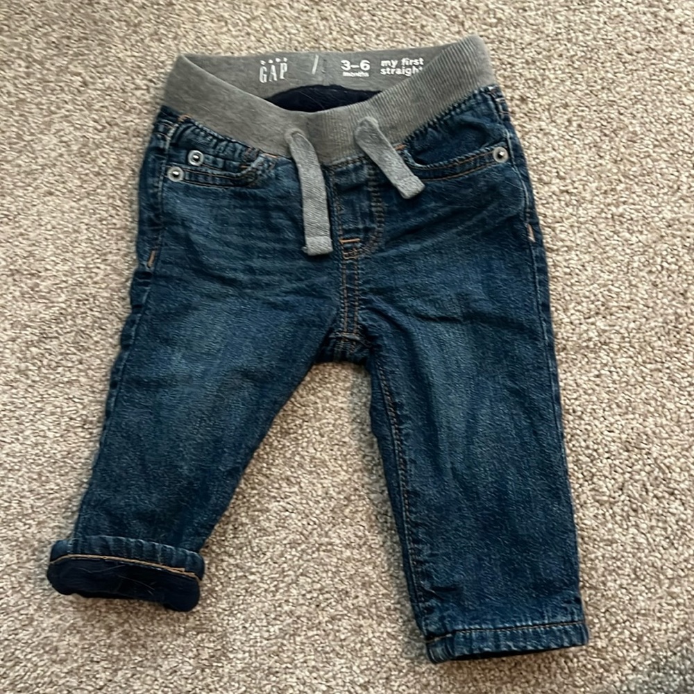 Fleece lines baby gap jeans